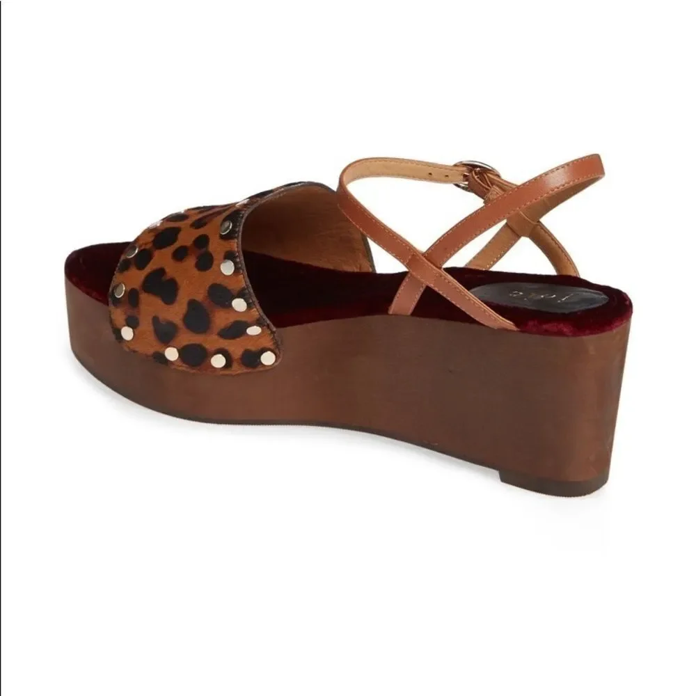 Joie Leopard Platform Sandals